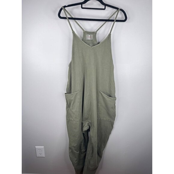 Free People Hot Shot Onesie Jumpsuit Olive Green Size S NEW Romper - Picture 4 of 5